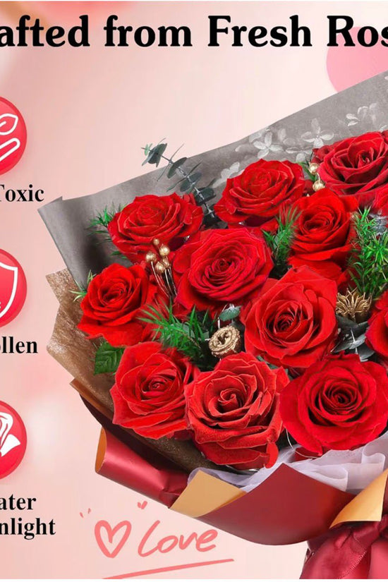Eternal Preserved Rose Bouquet – Luxury Real Roses That Last for Years | Perfect Romantic Gift